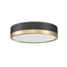 Algar Matte Black Modern Gold 12 Inch LED Flushmount Z-Lite 1006F-12-MB-MGLD-LED | theLightShop