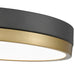 Algar Matte Black Modern Gold LED 16 Inch Flushmount Z-Lite 1006F16-MB-MGLD-LED | theLightShop