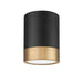 Algar Matte Black Modern Gold LED 6 Inch Flushmount Z-Lite 1006F6-MB-MGLD-LED | theLightShop