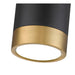 Algar Matte Black Modern Gold LED 6 Inch Flushmount Z-Lite 1006F6-MB-MGLD-LED | theLightShop