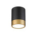 Algar Matte Black Modern Gold LED 6 Inch Flushmount Z-Lite 1006F6-MB-MGLD-LED | theLightShop
