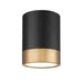 Algar Matte Black Modern Gold LED 6 Inch Flushmount Z-Lite 1006F6-MB-MGLD-LED | theLightShop