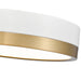Algar Matte White Modern Gold LED 12 Inch Flushmount Z-Lite 1006F12-MW-MGLD-LED | theLightShop