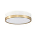 Algar Matte White Modern Gold LED 12 Inch Flushmount Z-Lite 1006F12-MW-MGLD-LED | theLightShop