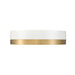 Algar Matte White Modern Gold LED 12 Inch Flushmount Z-Lite 1006F12-MW-MGLD-LED | theLightShop