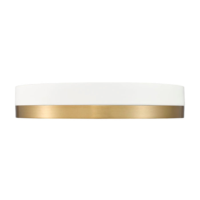 Algar Matte White Modern Gold LED 16 Inch Flushmount Z-Lite 1006F16-MW-MGLD-LED | theLightShop