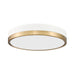 Algar Matte White Modern Gold LED 16 Inch Flushmount Z-Lite 1006F16-MW-MGLD-LED | theLightShop