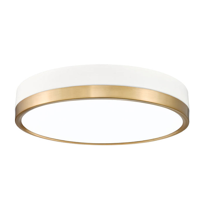 Algar Matte White Modern Gold LED 16 Inch Flushmount Z-Lite 1006F16-MW-MGLD-LED | theLightShop