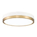 Algar Matte White Modern Gold LED 16 Inch Flushmount Z-Lite 1006F16-MW-MGLD-LED | theLightShop