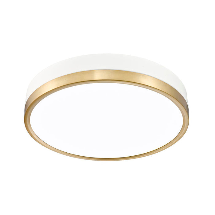 Algar Matte White Modern Gold LED 16 Inch Flushmount Z-Lite 1006F16-MW-MGLD-LED | theLightShop