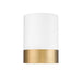 Algar Matte White Modern Gold LED 6 Inch Cylinder Flushmount Z-Lite 1006F6-MW-MGLD-LED | theLightShop