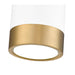 Algar Matte White Modern Gold LED 6 Inch Cylinder Flushmount Z-Lite 1006F6-MW-MGLD-LED | theLightShop