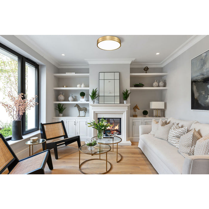 Algar Modern Gold LED 16 Inch Flushmount Z-Lite 1006F16-MGLD-LED | theLightShop