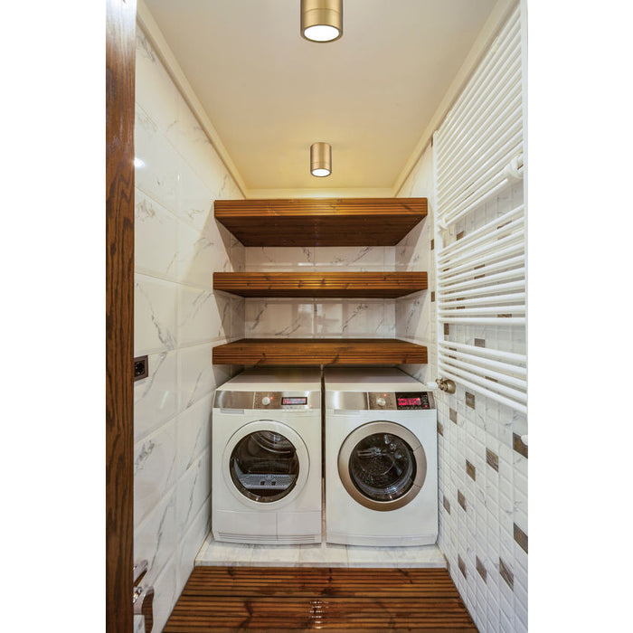 Algar Modern Gold LED 6 Inch Cylinder Flushmount Z-Lite 1006F6-MGLD-LED | theLightShop