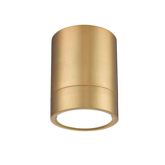 Algar Modern Gold LED 6 Inch Cylinder Flushmount Z-Lite 1006F6-MGLD-LED | theLightShop