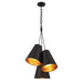 Alston Matte Black Antique Gold 3 Light Pendant Crystorama 8684-MK-GA