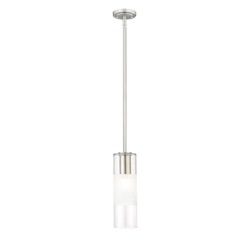 Alton Brushed Nickel 1 Light Stem Pendant Z-Lite 824P-ROD-BN | theLightShop