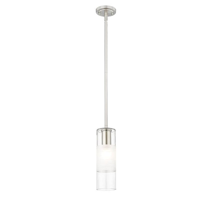 Alton Brushed Nickel 1 Light Stem Pendant Z-Lite 824P-ROD-BN | theLightShop