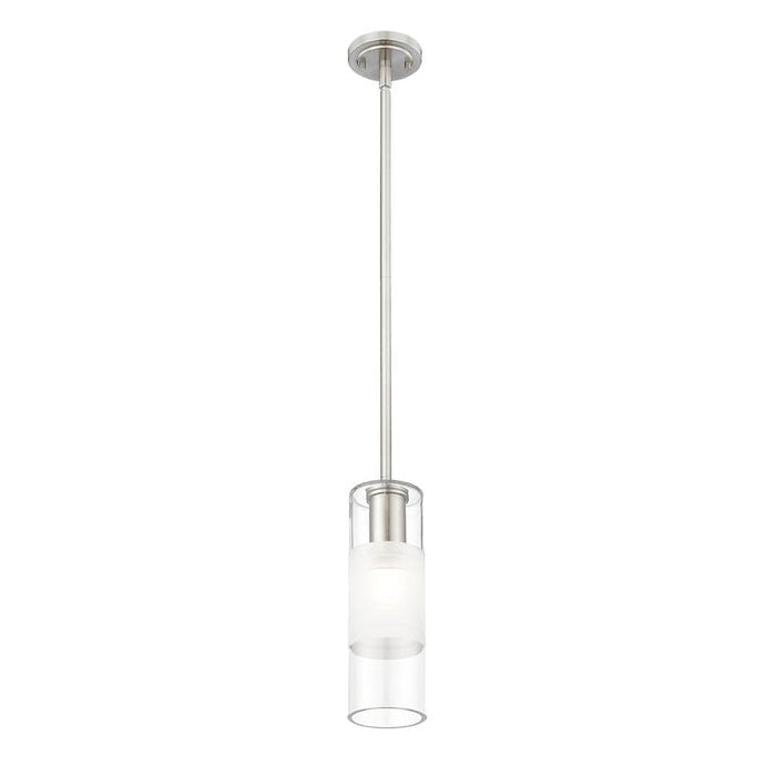 Alton Brushed Nickel 1 Light Stem Pendant Z-Lite 824P-ROD-BN | theLightShop
