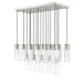 alton brushed nickel 17 light linear pendant with clear and frosted glass shades