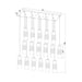 alton brushed nickel 17 light linear pendant with clear and frosted glass shades