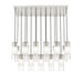 alton brushed nickel 17 light linear pendant with clear and frosted glass shades