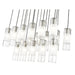 alton brushed nickel 17 light linear pendant with clear and frosted glass shades
