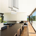 alton brushed nickel 17 light linear pendant with clear and frosted glass shades