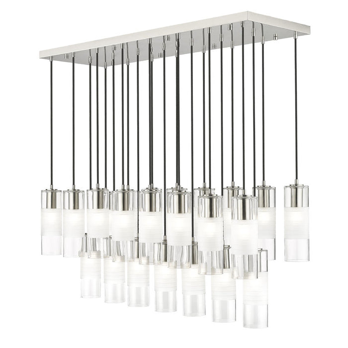 Alton Brushed Nickel 23 Light Linear Pendant Z-Lite 824P-23L-BN | theLightShop