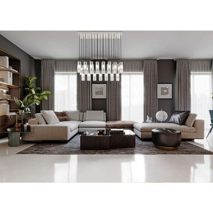 Alton Brushed Nickel 23 Light Linear Pendant Z-Lite 824P-23L-BN | theLightShop