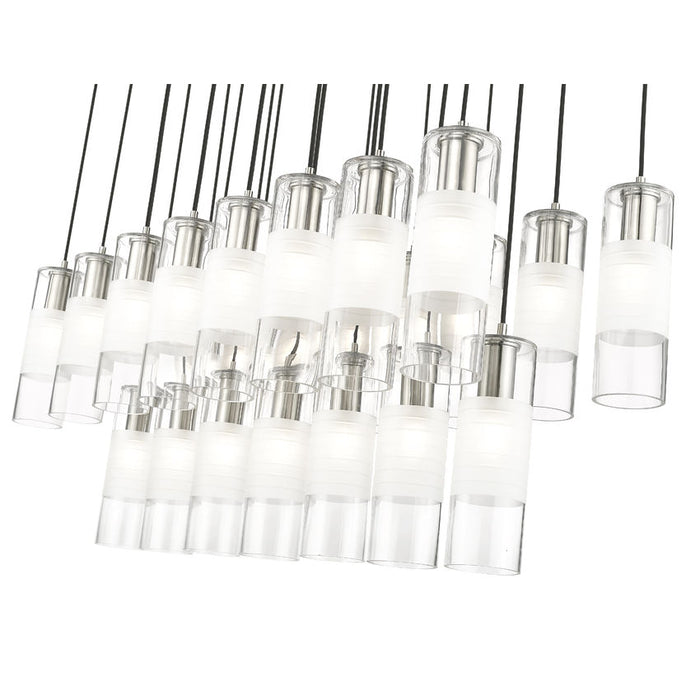 Alton Brushed Nickel 23 Light Linear Pendant Z-Lite 824P-23L-BN | theLightShop