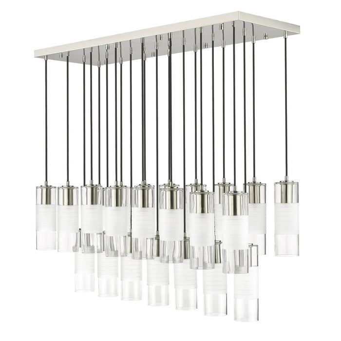 Alton Brushed Nickel 23 Light Linear Pendant Z-Lite 824P-23L-BN | theLightShop