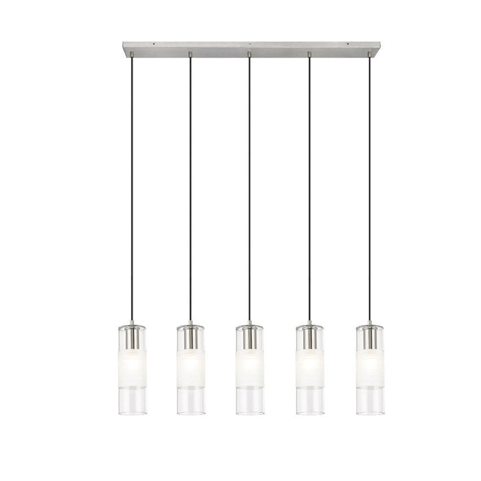 Alton Brushed Nickel 5 Light Linear Pendant Z-Lite 824P-5L-BN | theLightShop