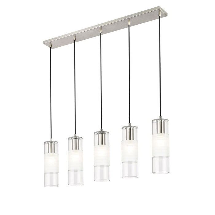Alton Brushed Nickel 5 Light Linear Pendant Z-Lite 824P-5L-BN | theLightShop