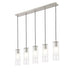 Alton Brushed Nickel 5 Light Linear Pendant Z-Lite 824P-5L-BN | theLightShop
