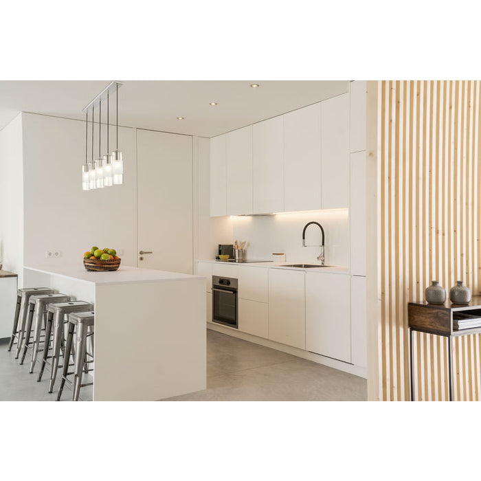 Alton Brushed Nickel 5 Light Linear Pendant Z-Lite 824P-5L-BN | theLightShop