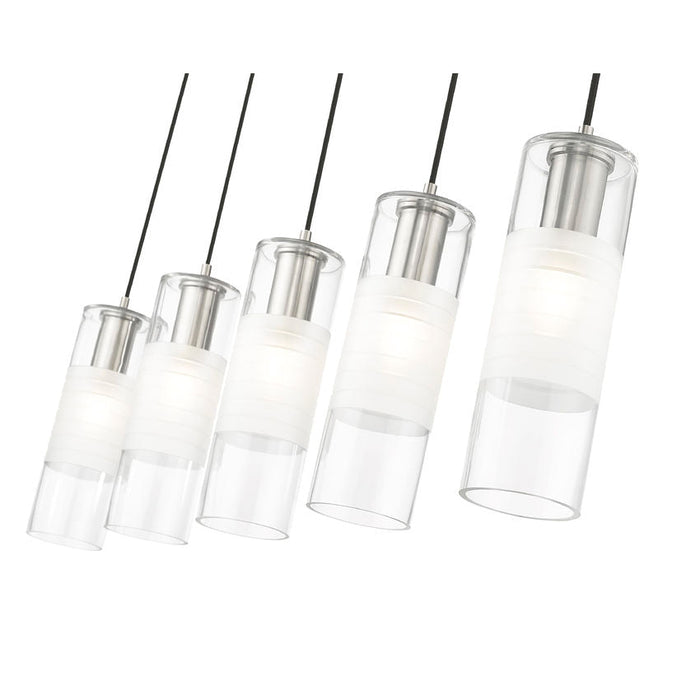 Alton Brushed Nickel 5 Light Linear Pendant Z-Lite 824P-5L-BN | theLightShop