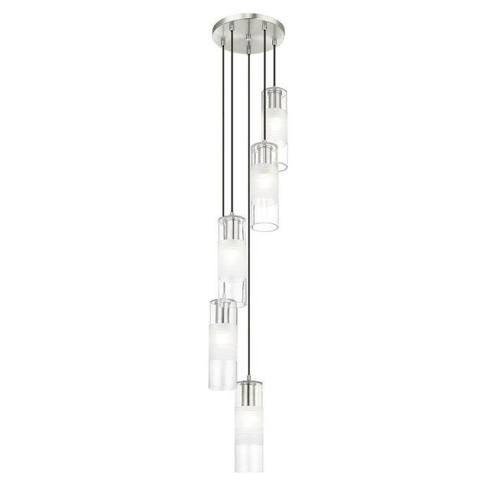 Alton Brushed Nickel 5 Light Pendant Z-Lite 824P-5R-BN | theLightShop