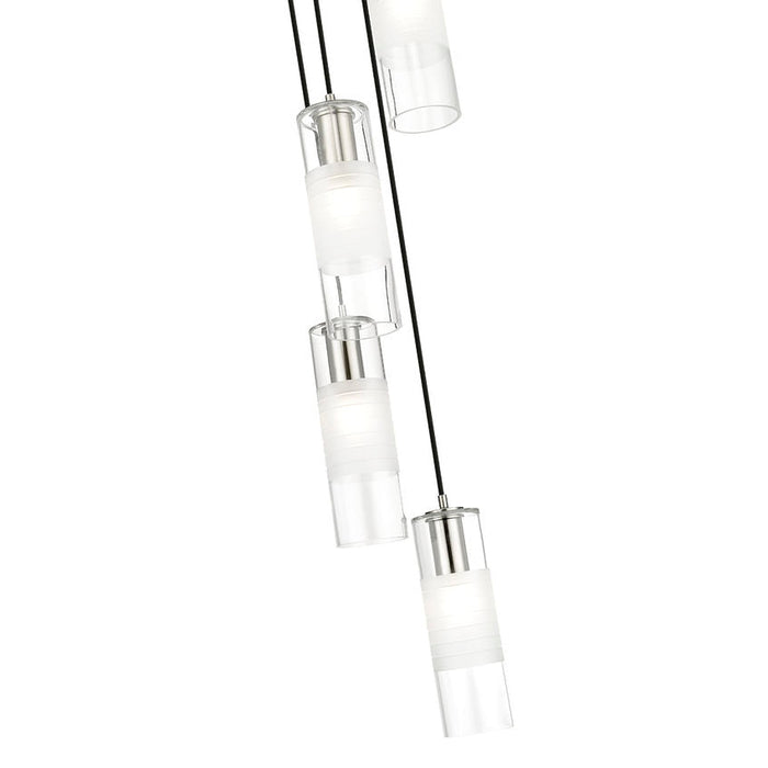 Alton Brushed Nickel 5 Light Pendant Z-Lite 824P-5R-BN | theLightShop