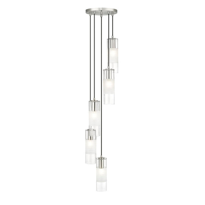 Alton Brushed Nickel 5 Light Pendant Z-Lite 824P-5R-BN | theLightShop