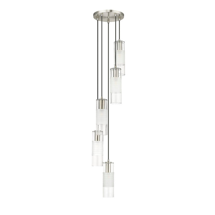 Alton Brushed Nickel 5 Light Pendant Z-Lite 824P-5R-BN | theLightShop
