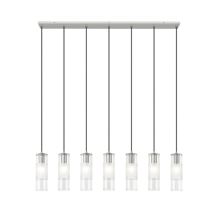 Alton Brushed Nickel 7 Light Linear Pendant Z-Lite 824P-7L-BN | theLightShop