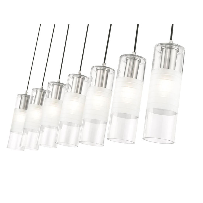 Alton Brushed Nickel 7 Light Linear Pendant Z-Lite 824P-7L-BN | theLightShop