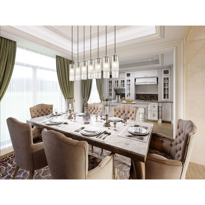 Alton Brushed Nickel 7 Light Linear Pendant Z-Lite 824P-7L-BN | theLightShop