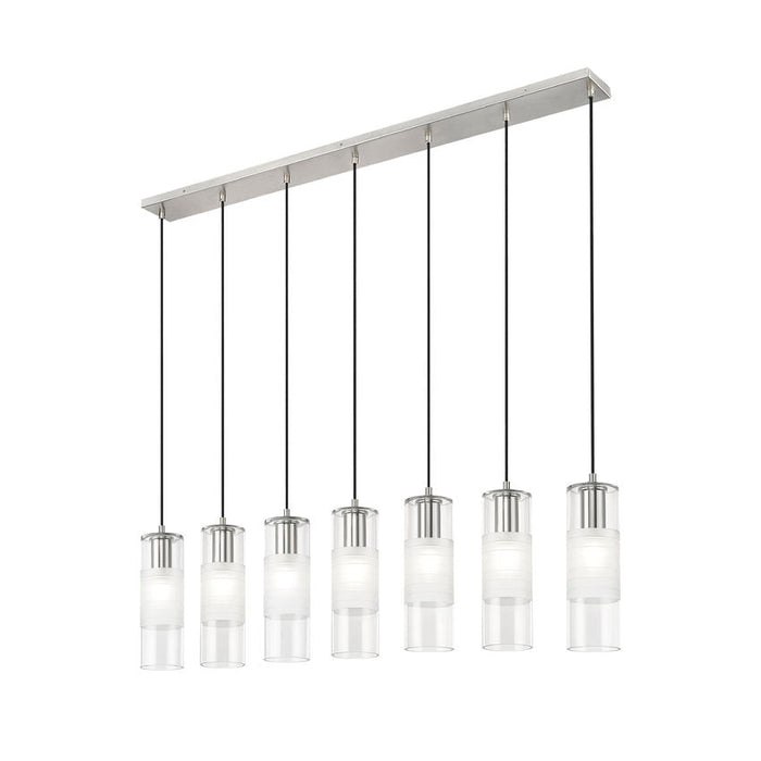 Alton Brushed Nickel 7 Light Linear Pendant Z-Lite 824P-7L-BN | theLightShop