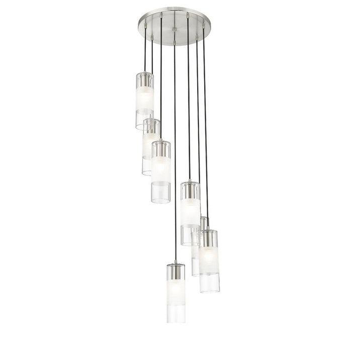 Alton Brushed Nickel 7 Light Pendant Z-Lite 824P-7R-BN | theLightShop