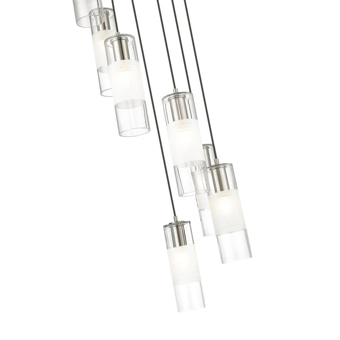 Alton Brushed Nickel 7 Light Pendant Z-Lite 824P-7R-BN | theLightShop