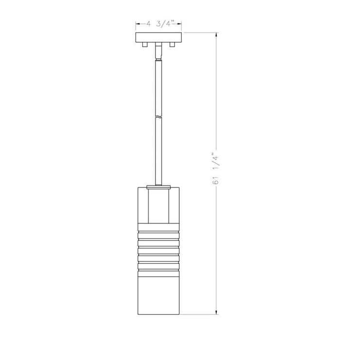Alton Matte Black 1 Light Stem Pendant Z-Lite 824P-ROD-MB | theLightShop