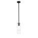 Alton Matte Black 1 Light Stem Pendant Z-Lite 824P-ROD-MB | theLightShop
