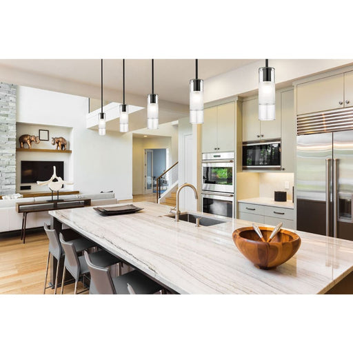 Alton Matte Black 1 Light Stem Pendant Z-Lite 824P-ROD-MB | theLightShop